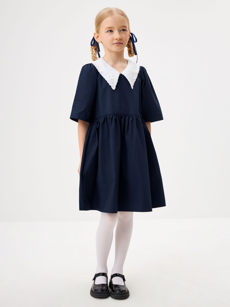 Платье с воротником из шитья для девочек, фото - 2