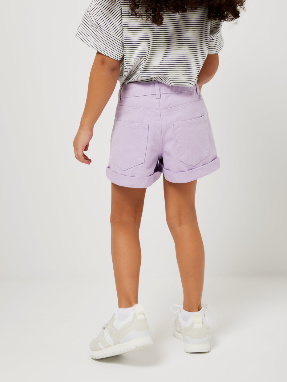 Джинсовые шорты с отворотами для девочек, фото - 5
