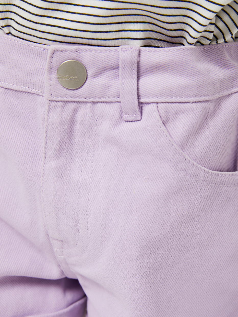 Джинсовые шорты с отворотами для девочек, фото - 6
