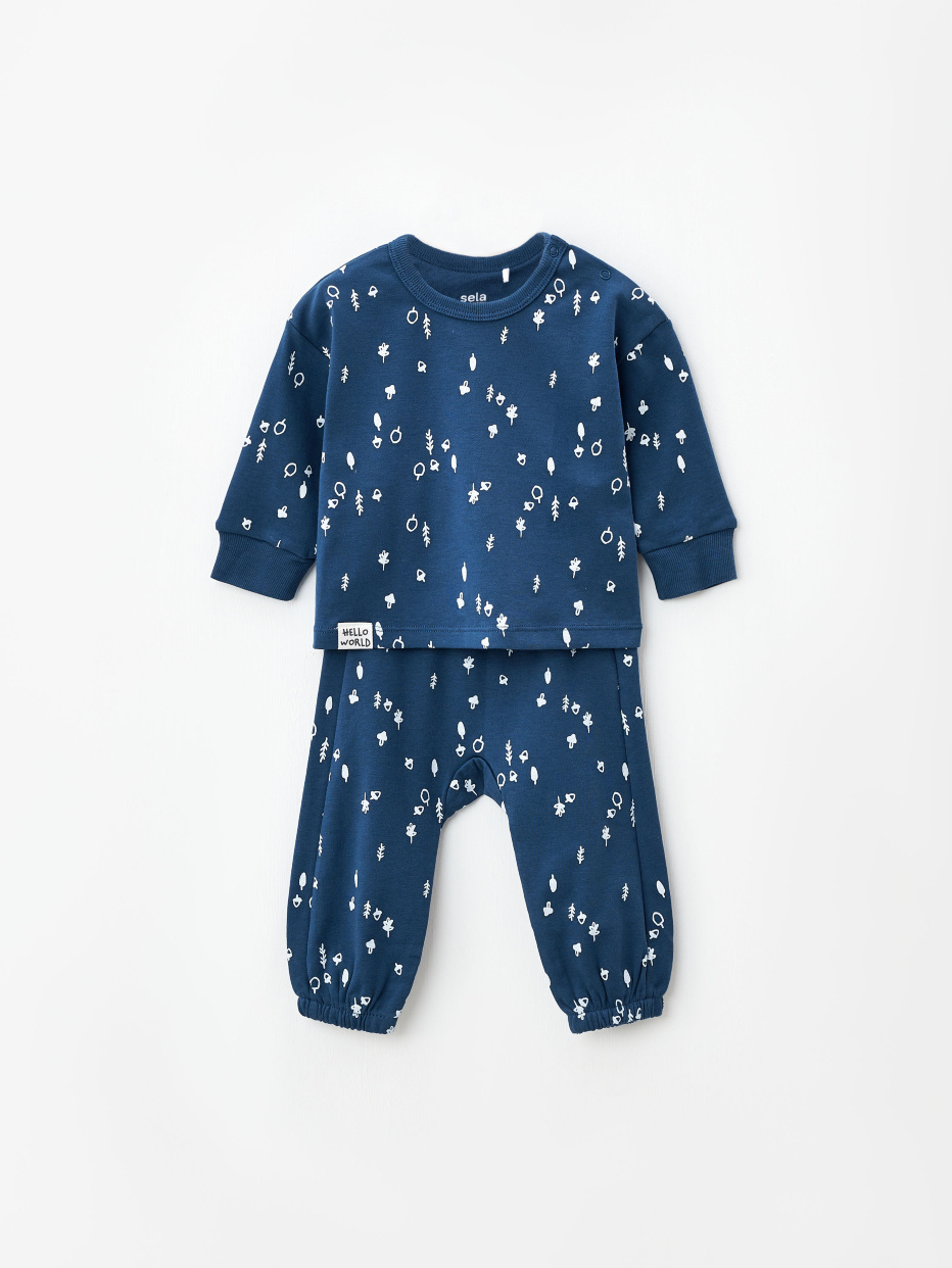 Пижама с принтом для малышей, фото - 1