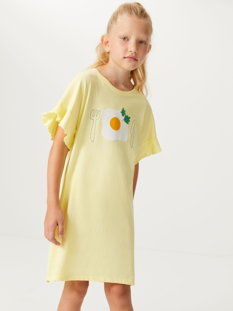 Ночная сорочка с принтом для девочек, фото - 5