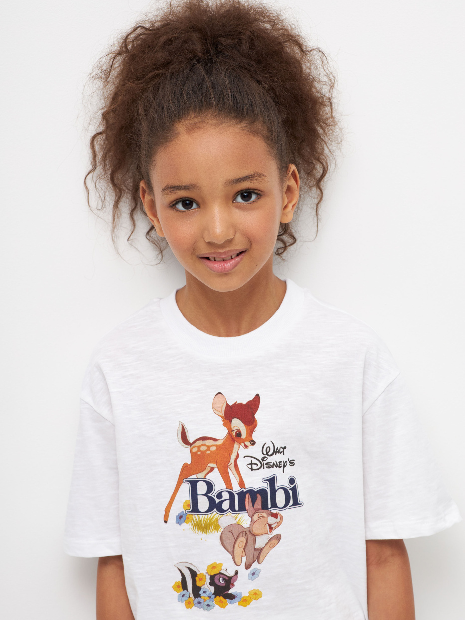 Футболка с принтом Disney Bambi для девочек, фото - 1