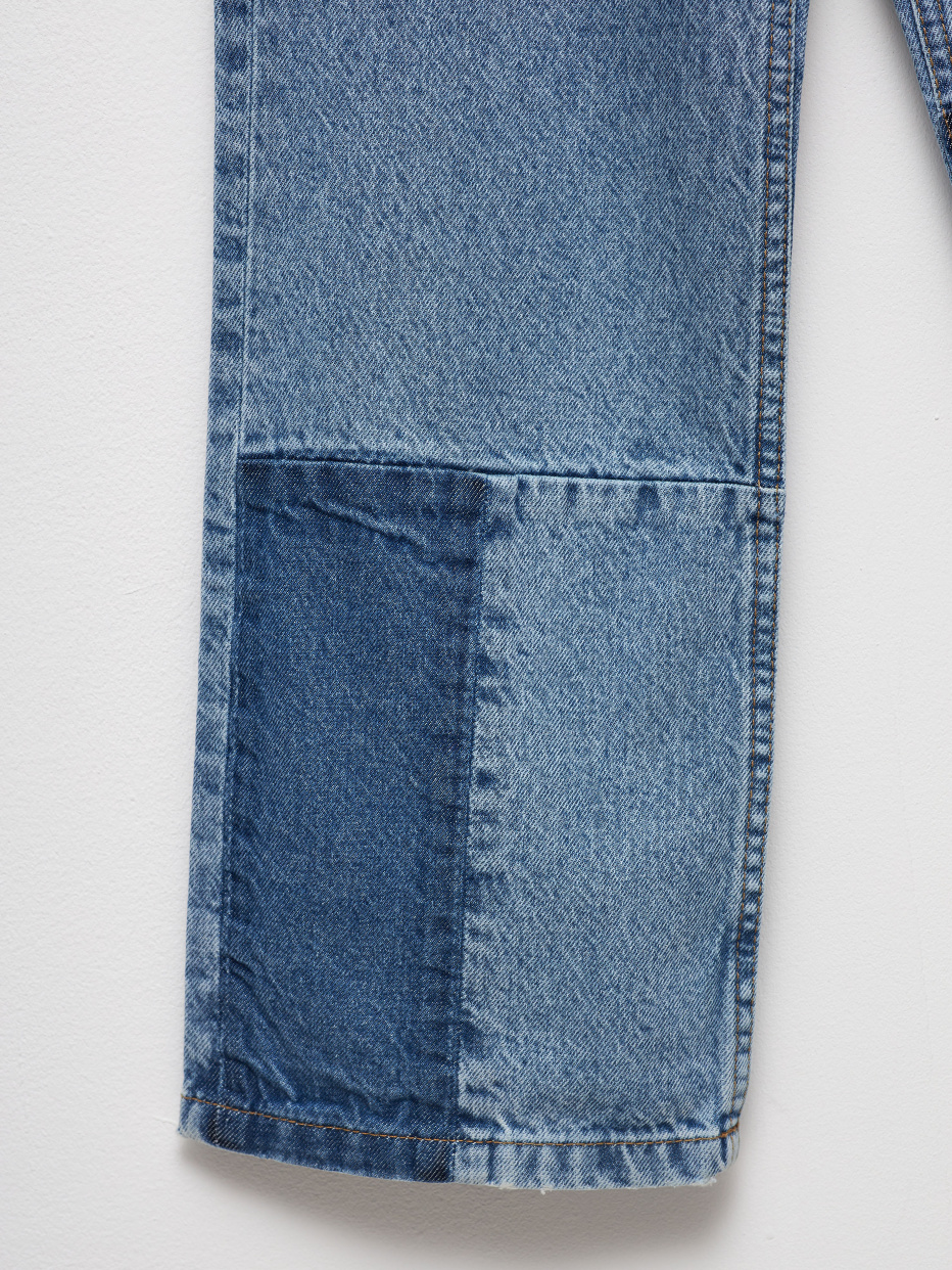Широкие джинсы пэчворк для девочек, фото - 3
