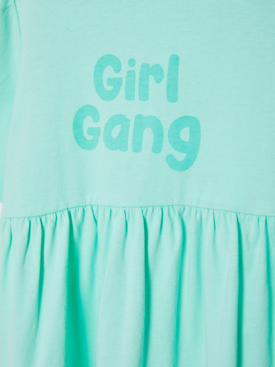 Трикотажное ярусное платье для девочек, фото - 2