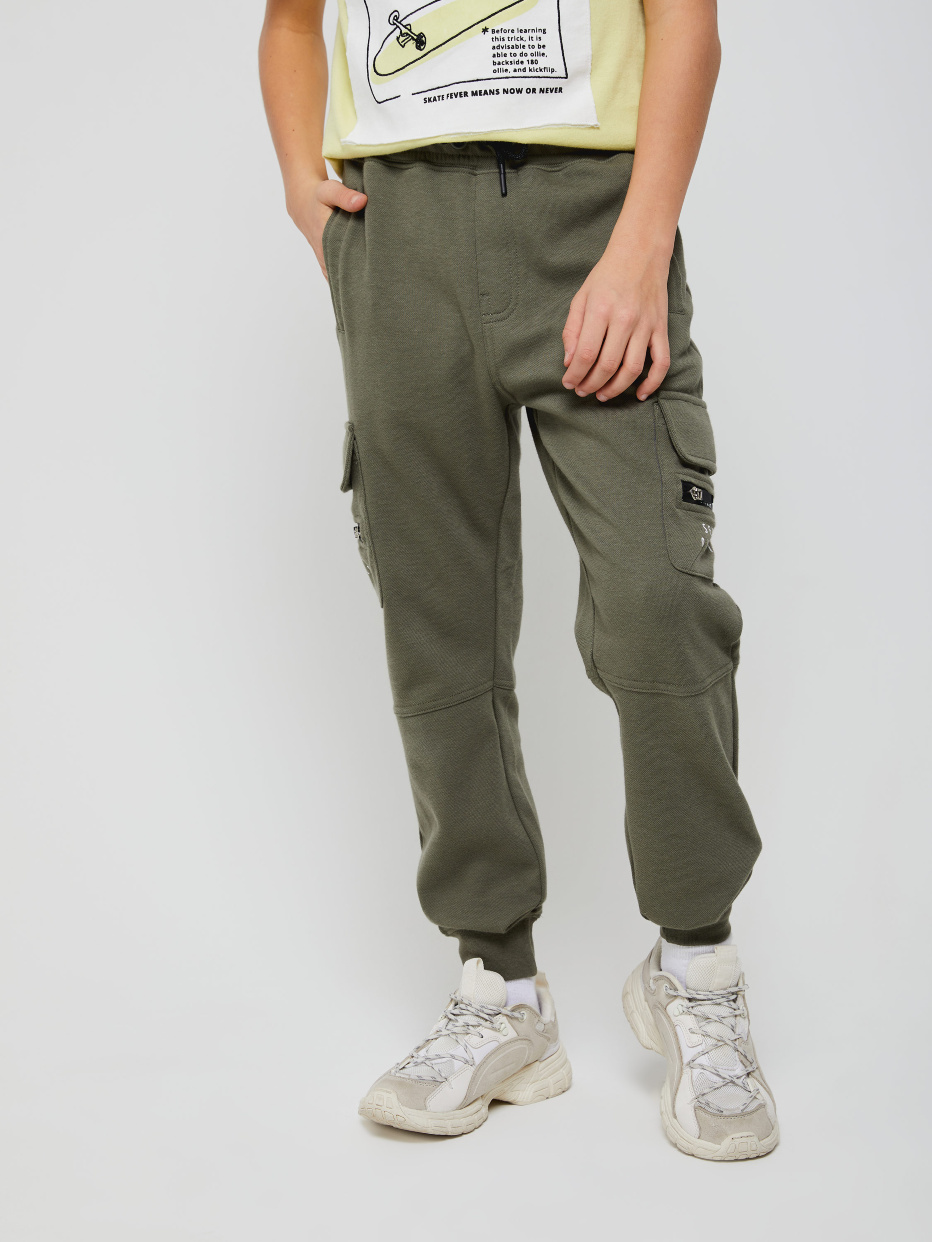 Джоггеры с накладными карманами для мальчиков, фото - 2