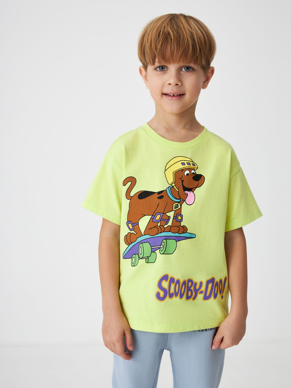 Футболка с принтом Scooby-Doo для мальчиков, фото - 1