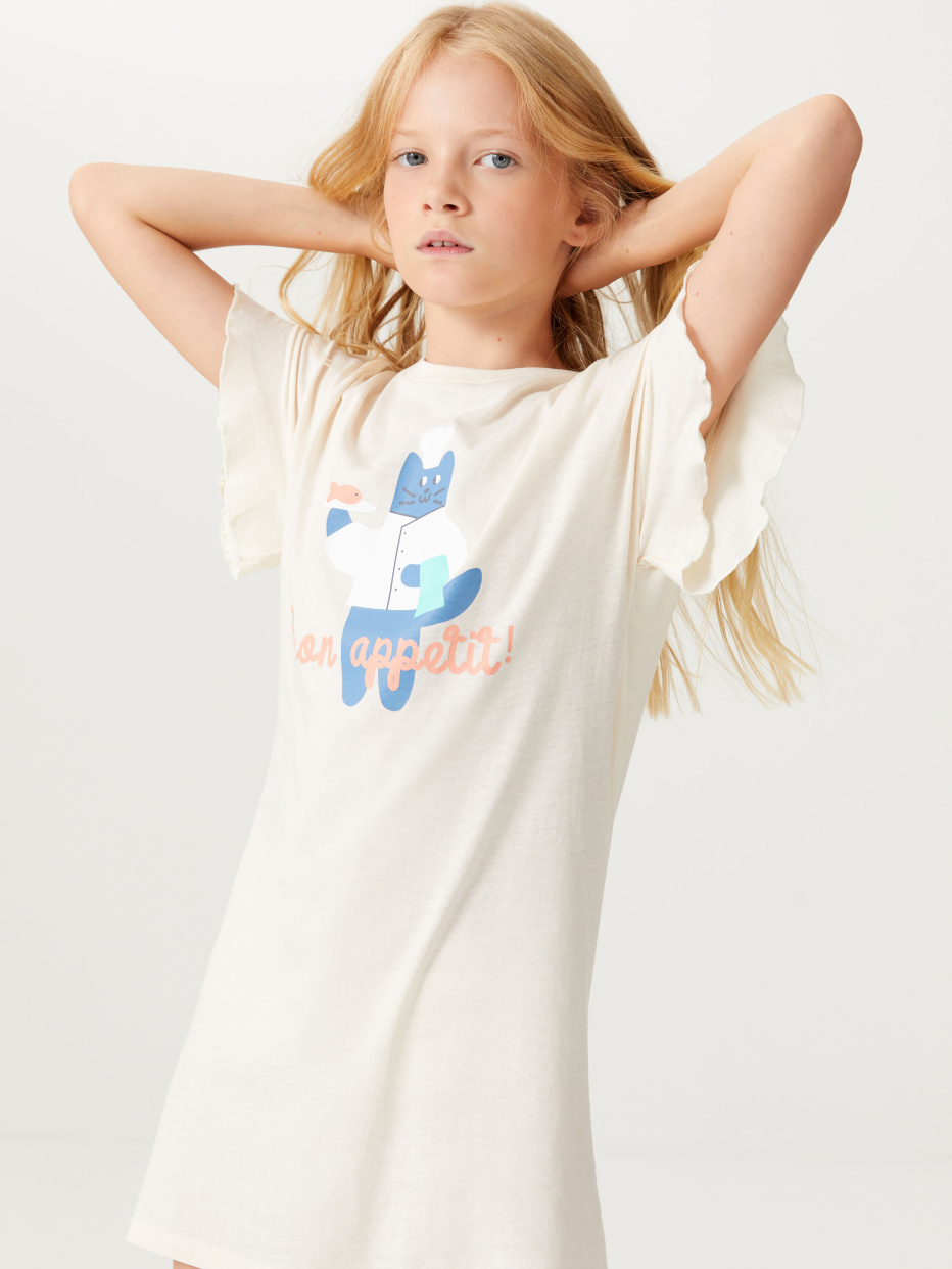 Ночная сорочка с принтом для девочек, фото - 6