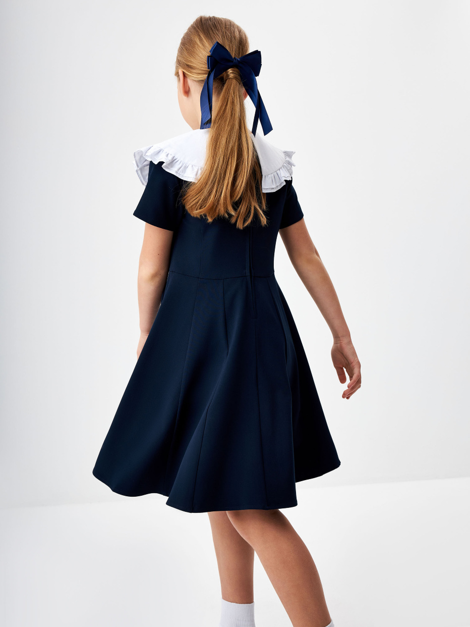 Школьное платье со съемным воротником для девочек, фото - 2