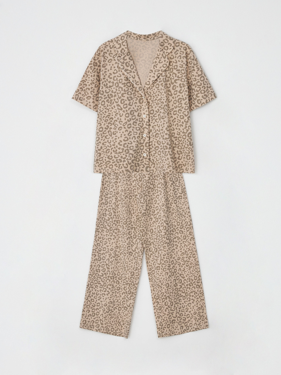 Трикотажная пижама с леопардовым принтом, фото - 6