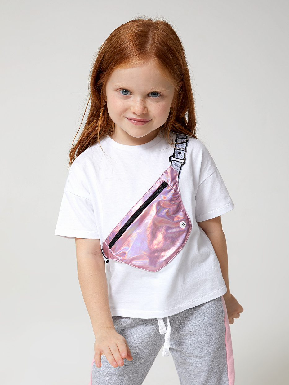 футболка для девочек с карманом в виде сумки, фото - 2
