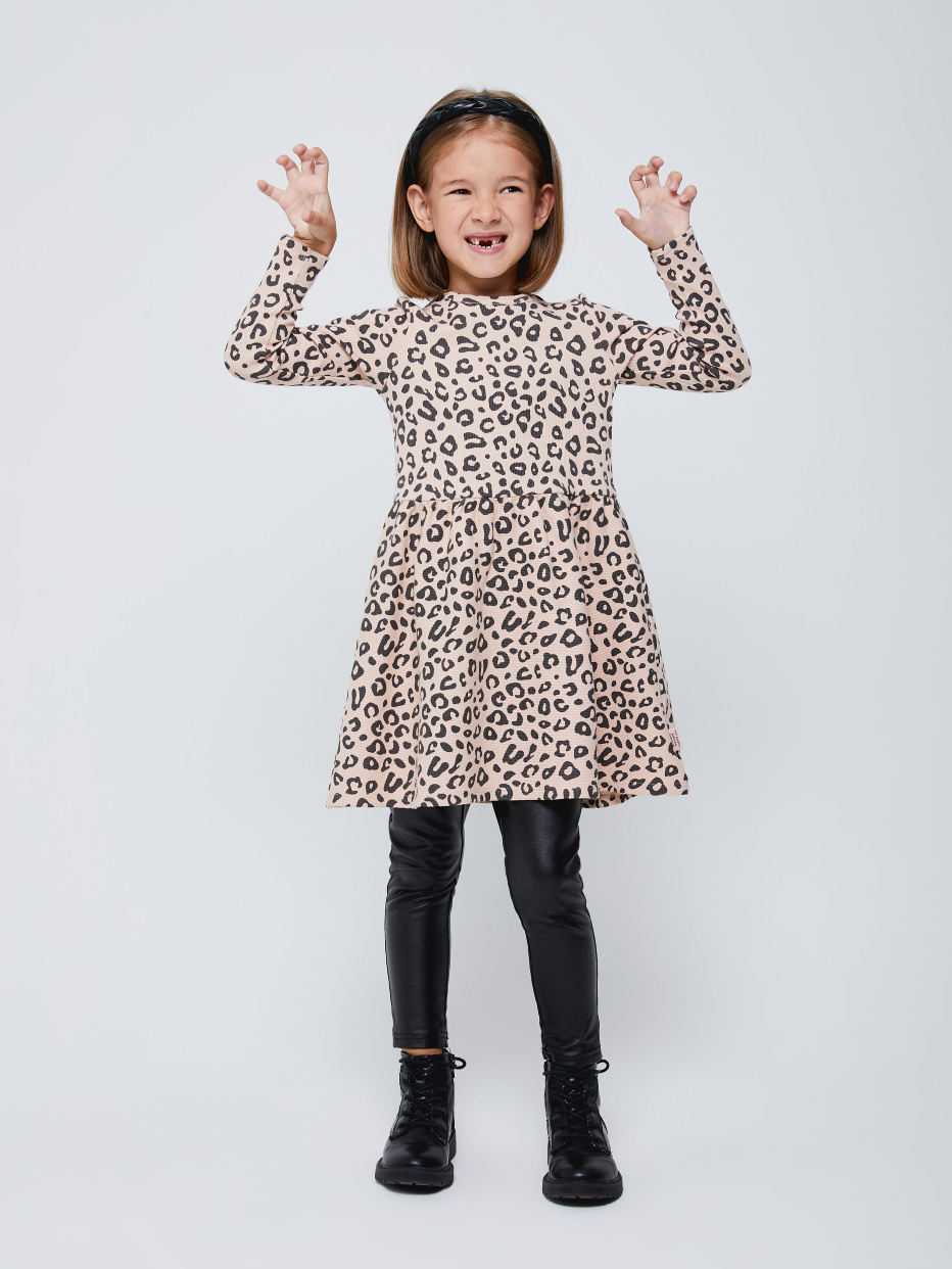 Платье с леопардовым принтом для девочек, фото - 1