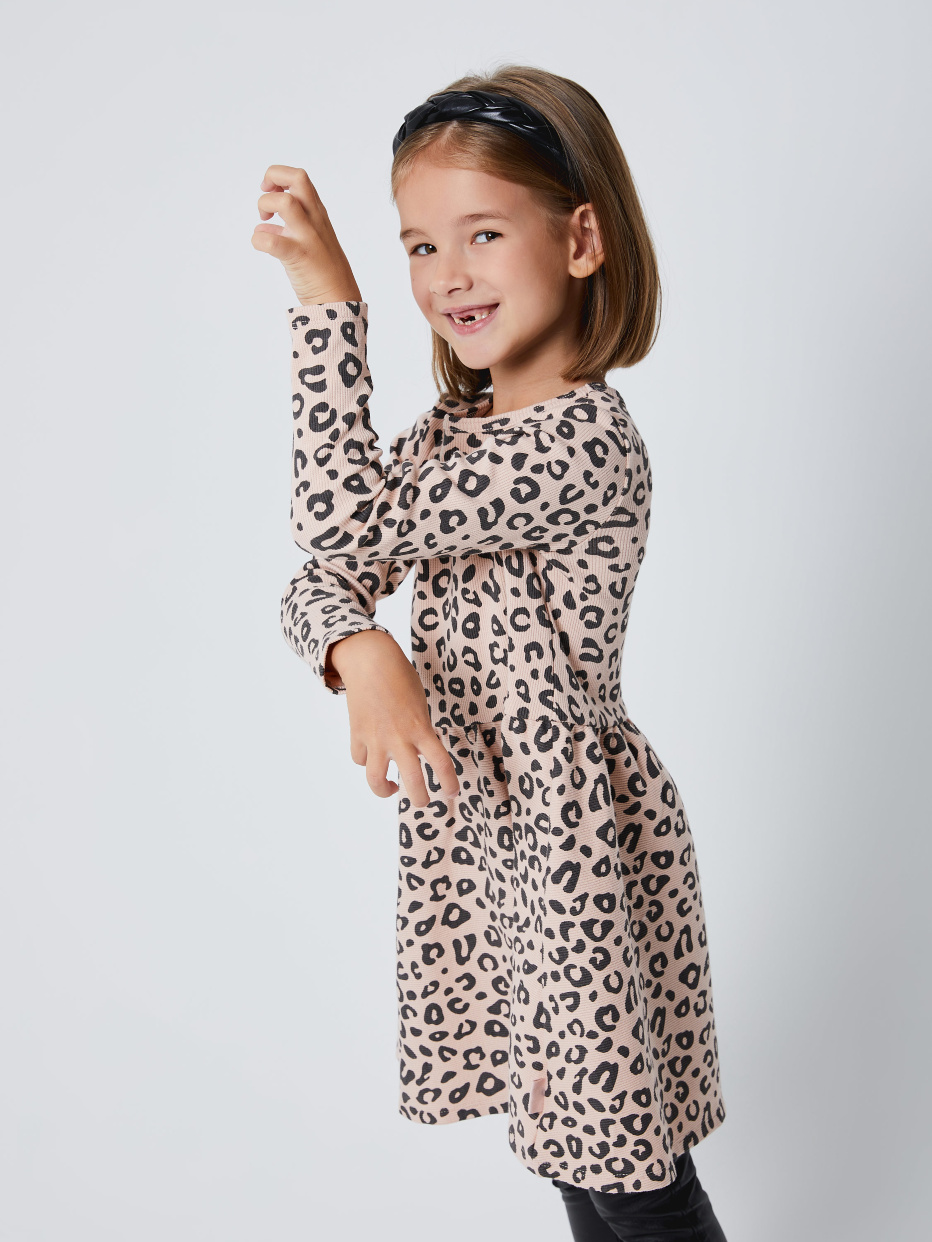 Платье с леопардовым принтом для девочек, фото - 5