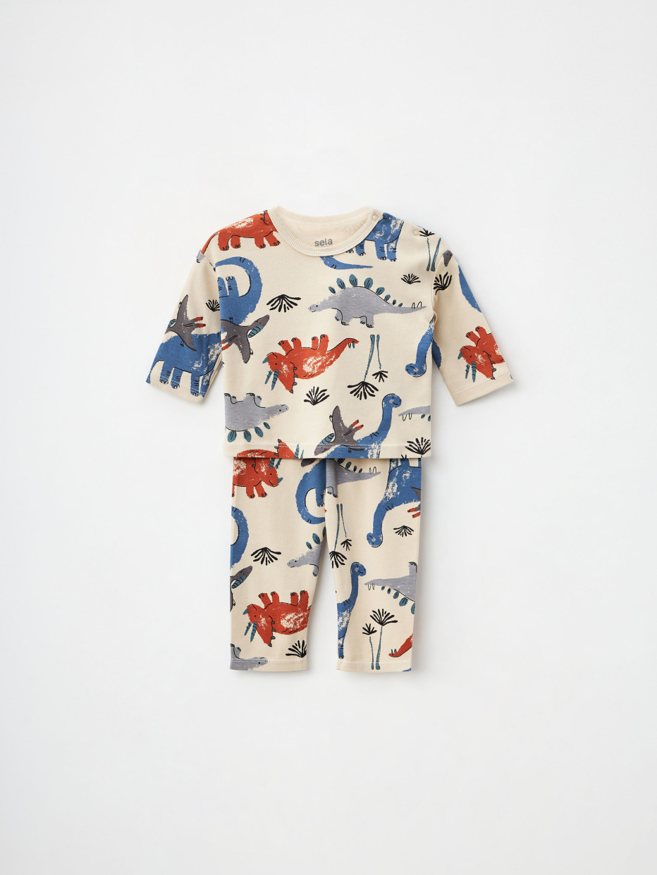 Трикотажная пижама с принтом для малышей (2 шт.), фото - 4
