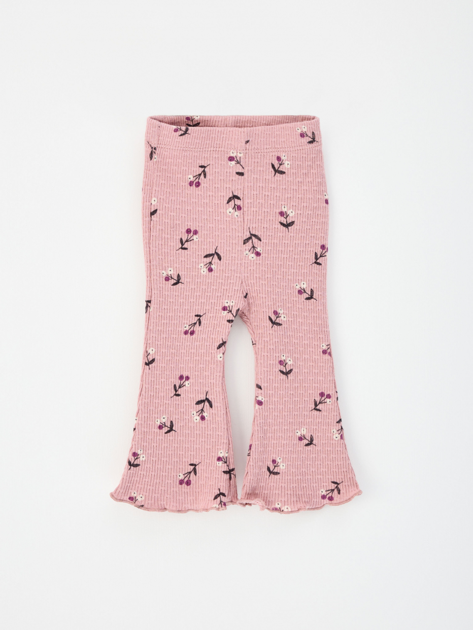Трикотажные брюки с принтом для малышей, фото - 1
