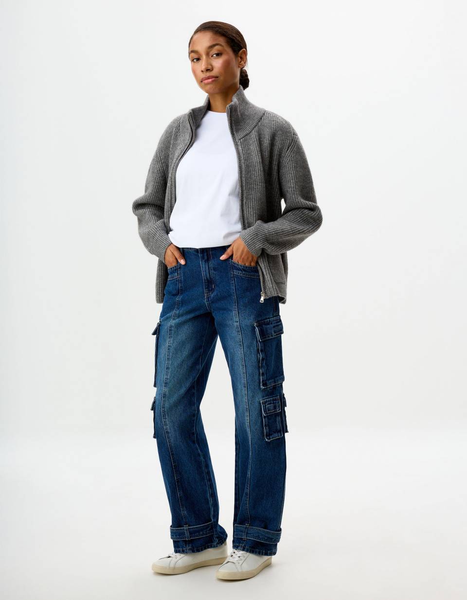 Джинсы карго со средней посадкой джинсы карго со средней посадкой