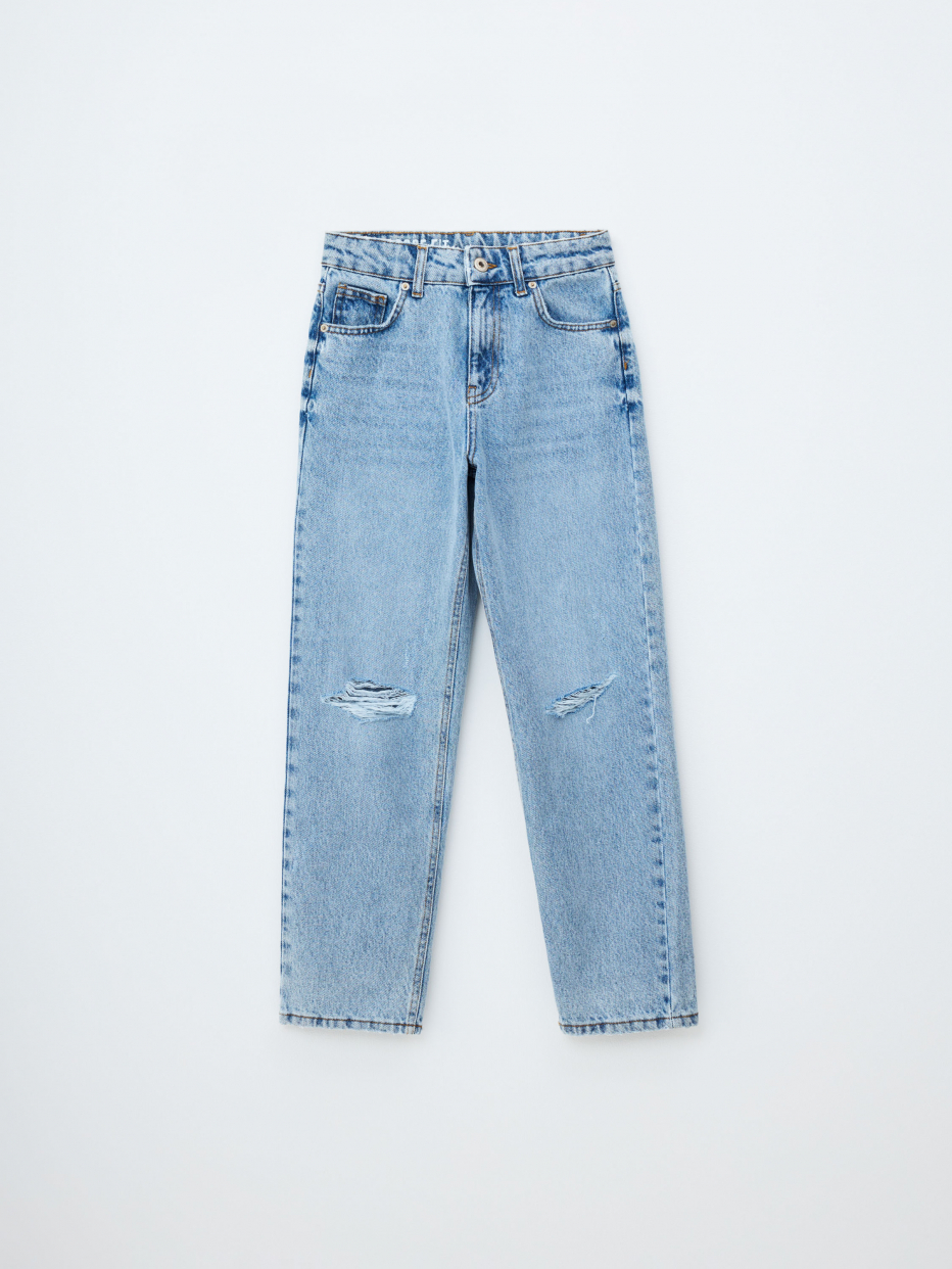 Рваные джинсы Loose Fit с принтом для мальчиков, фото - 3