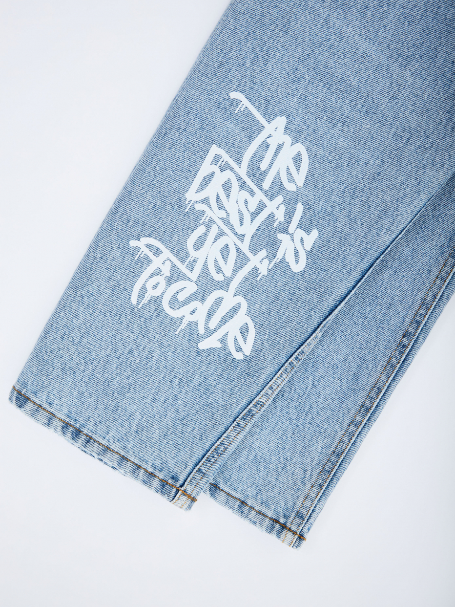 Рваные джинсы Loose Fit с принтом для мальчиков, фото - 6