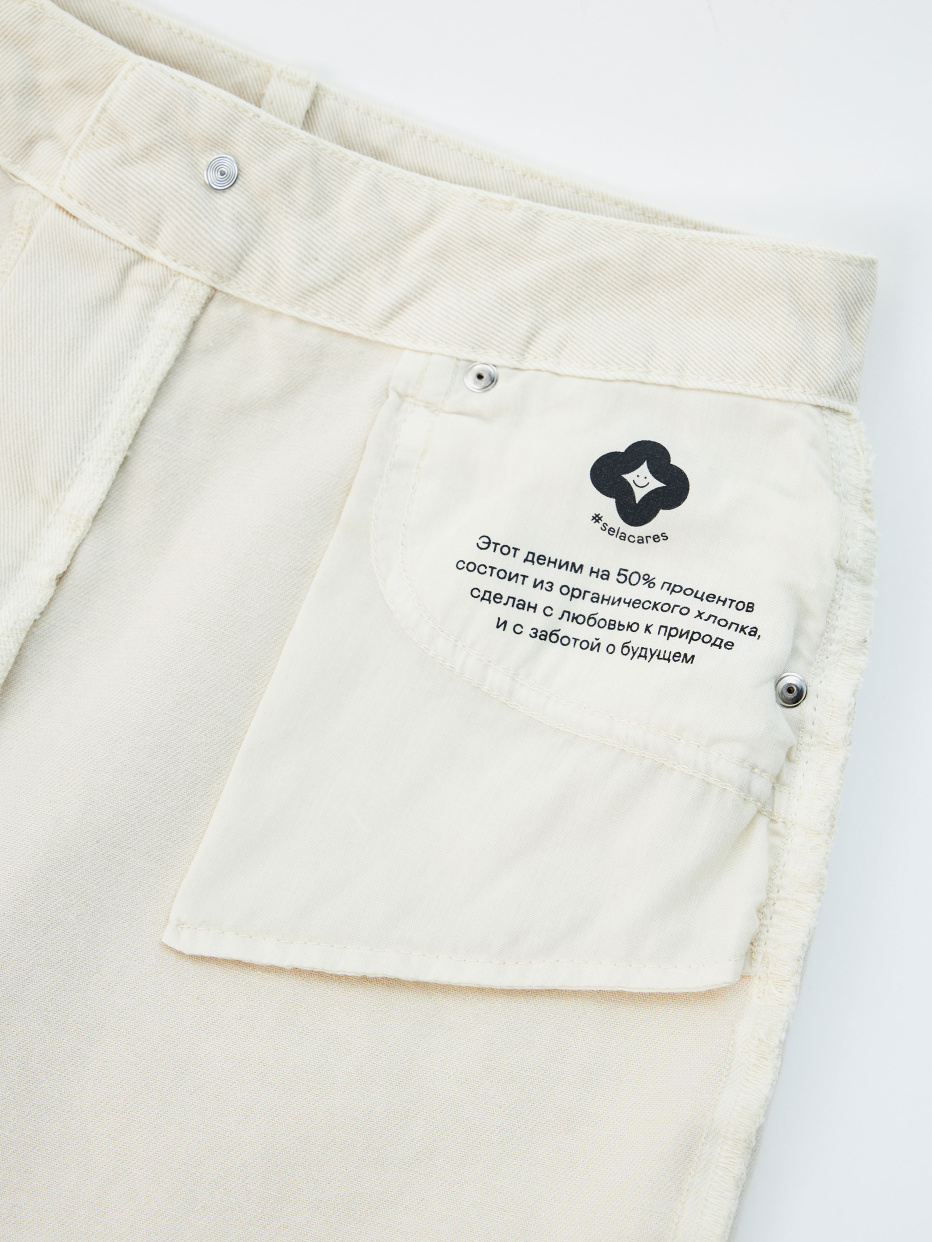 Удлиненные джинсовые шорты из органического хлопка, фото - 10