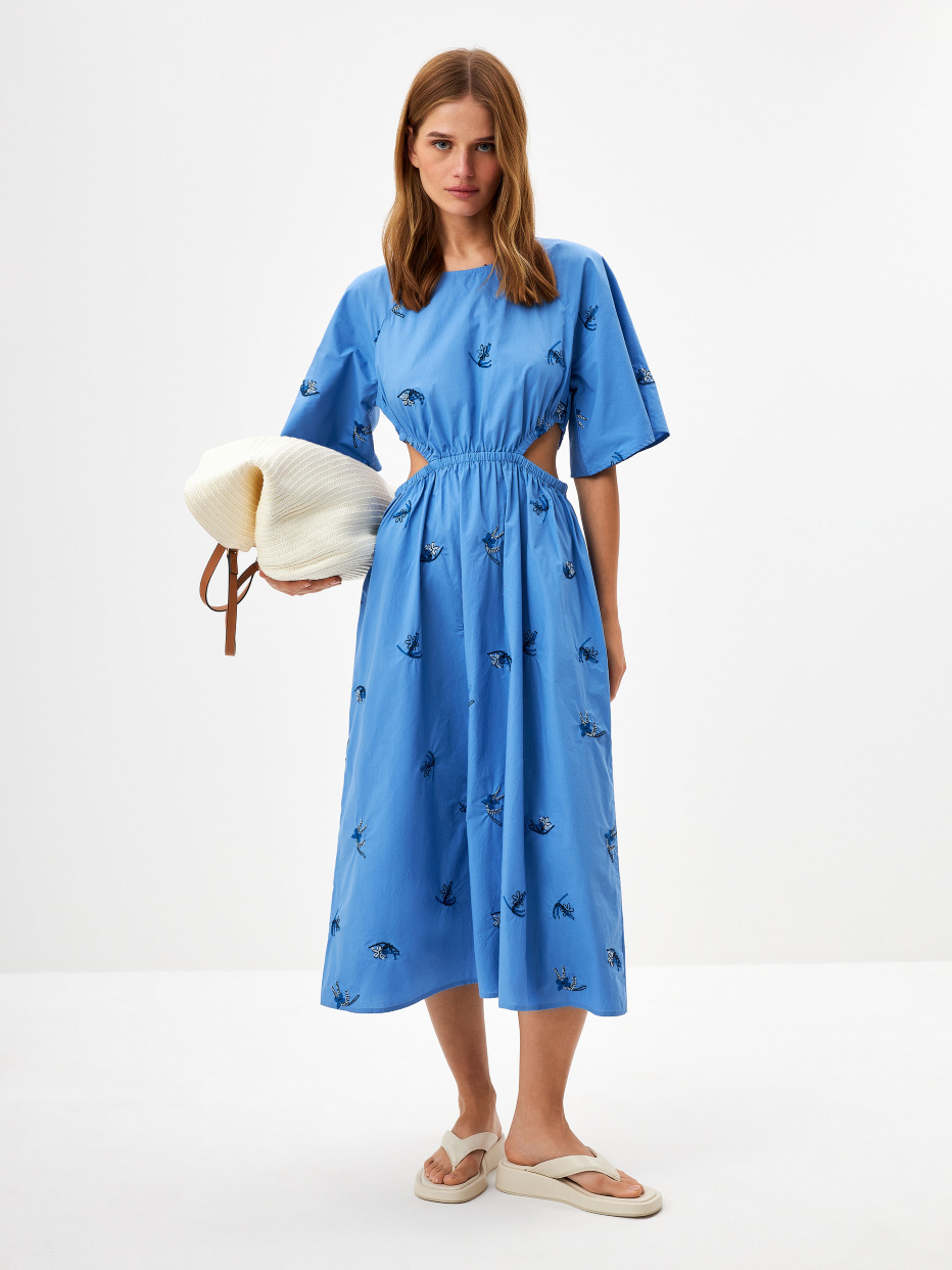 Платье миди с вышивкой sela x Лиза Смирнова, фото - 1
