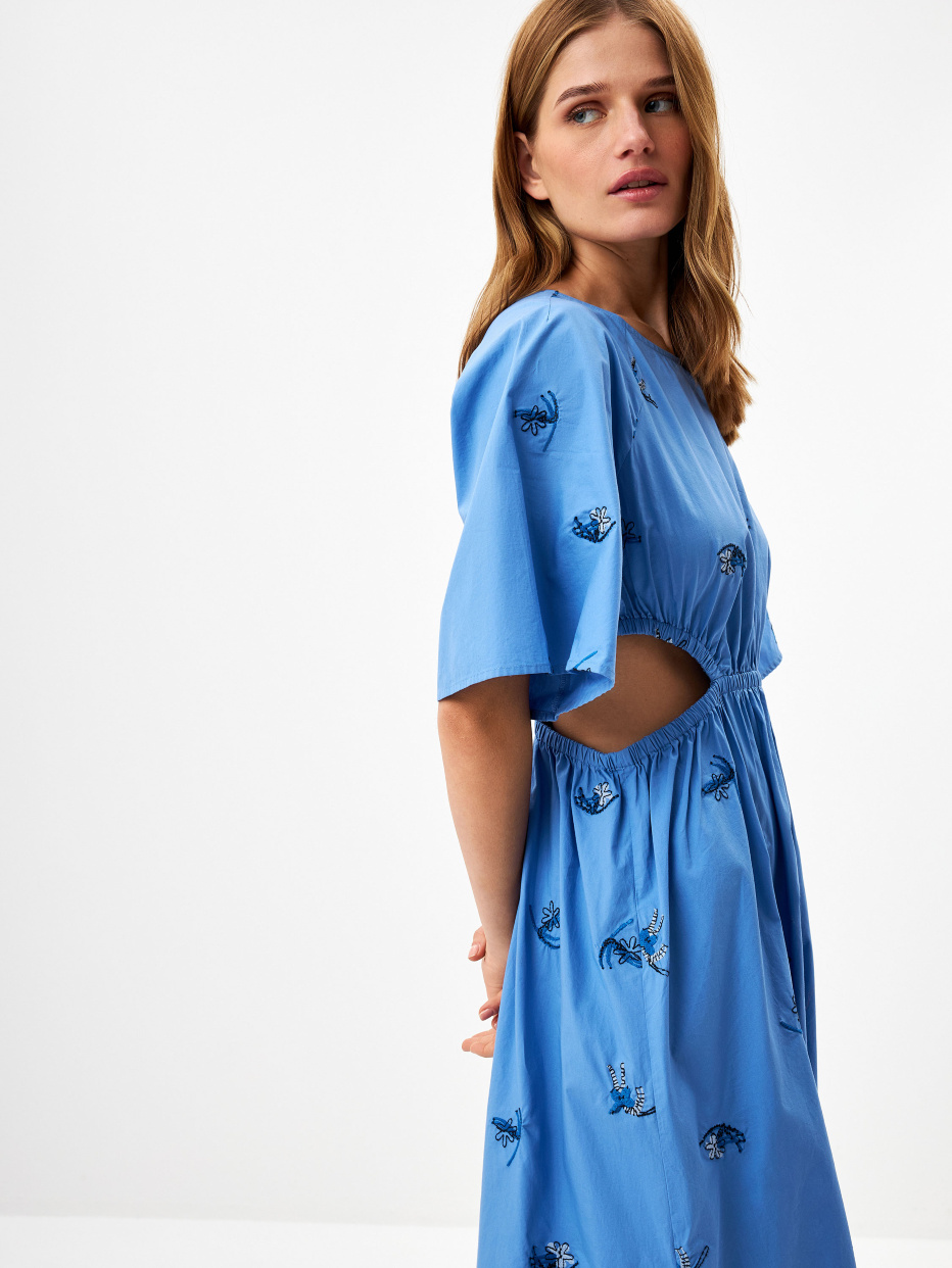 Платье миди с вышивкой sela x Лиза Смирнова, фото - 3