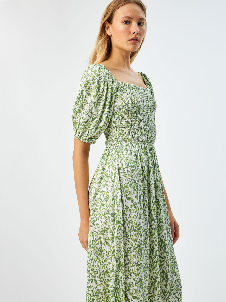 Платье миди с цветочным принтом, фото - 5