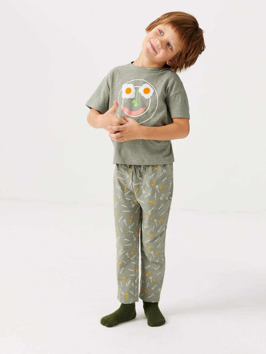 Пижама с ярким принтом для мальчиков, фото - 1