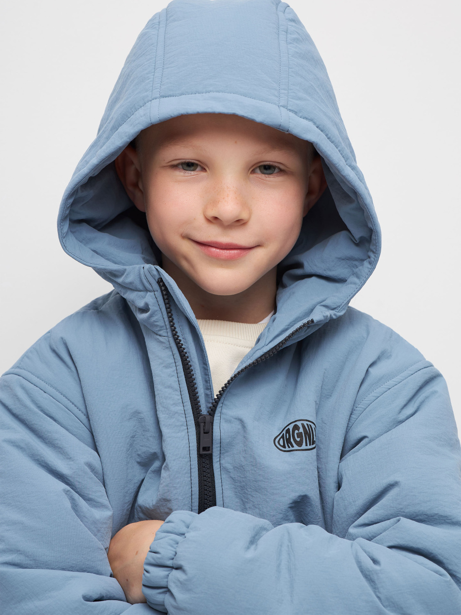 Нейлоновая куртка с капюшоном для мальчиков, фото - 7