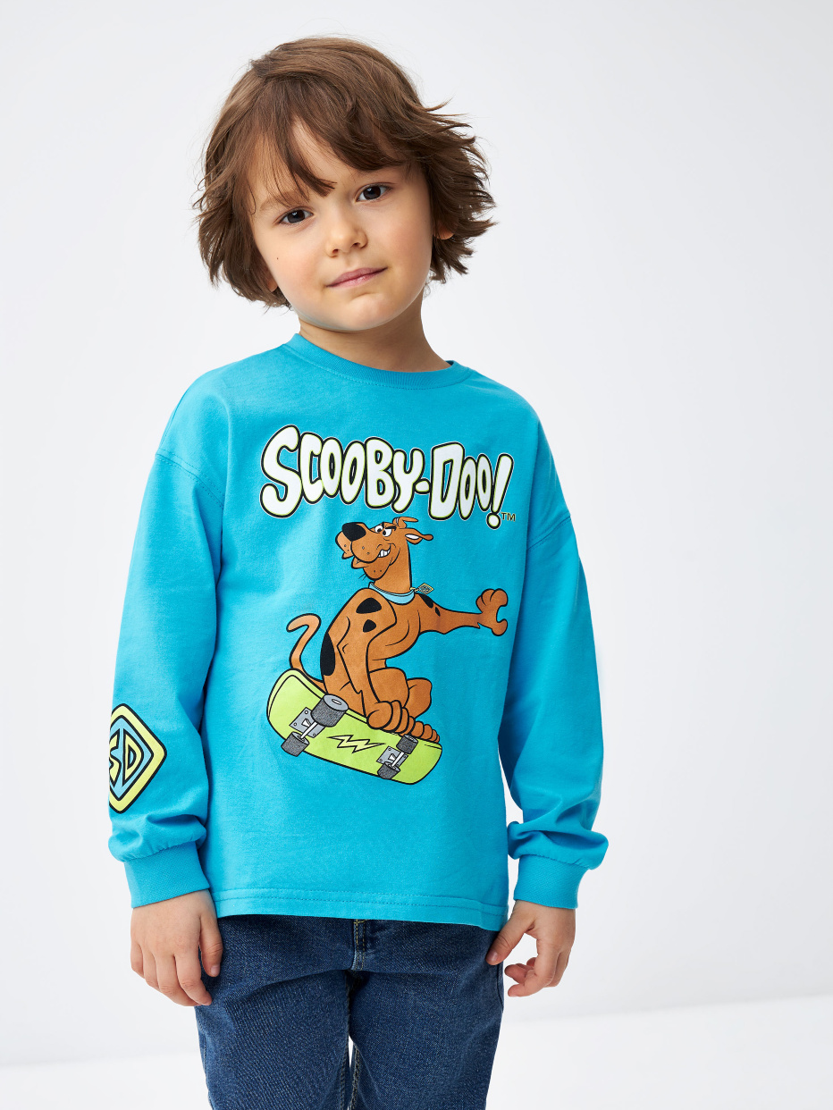 Лонгслив с принтом Scooby-Doo для мальчиков, фото - 1