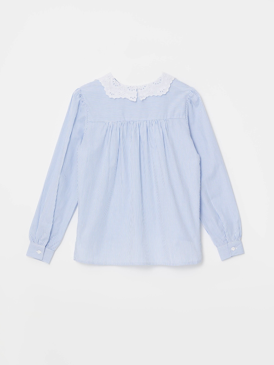 Блузка с кружевным воротником для девочек, фото - 5