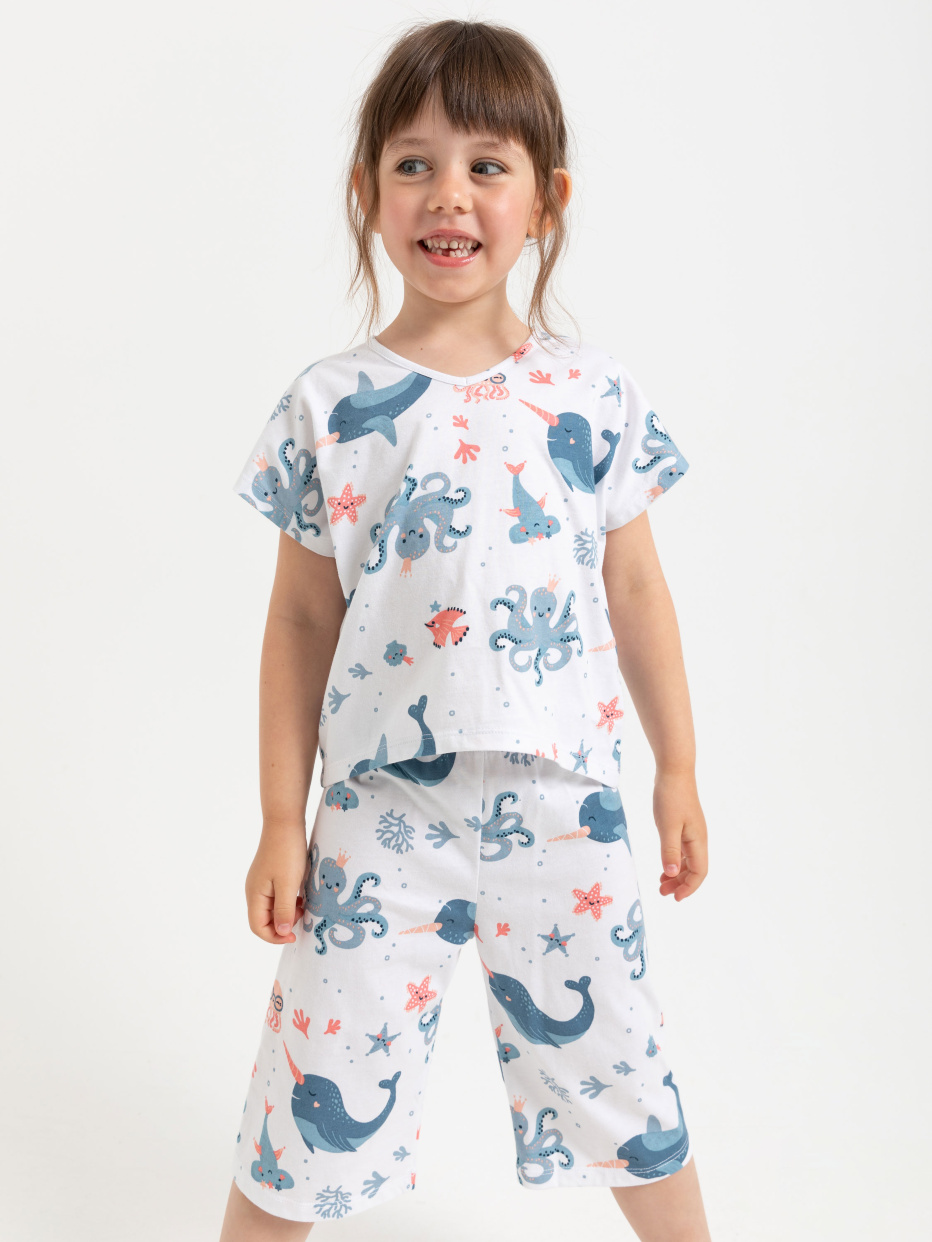 Трикотажная пижама для девочек, фото - 3