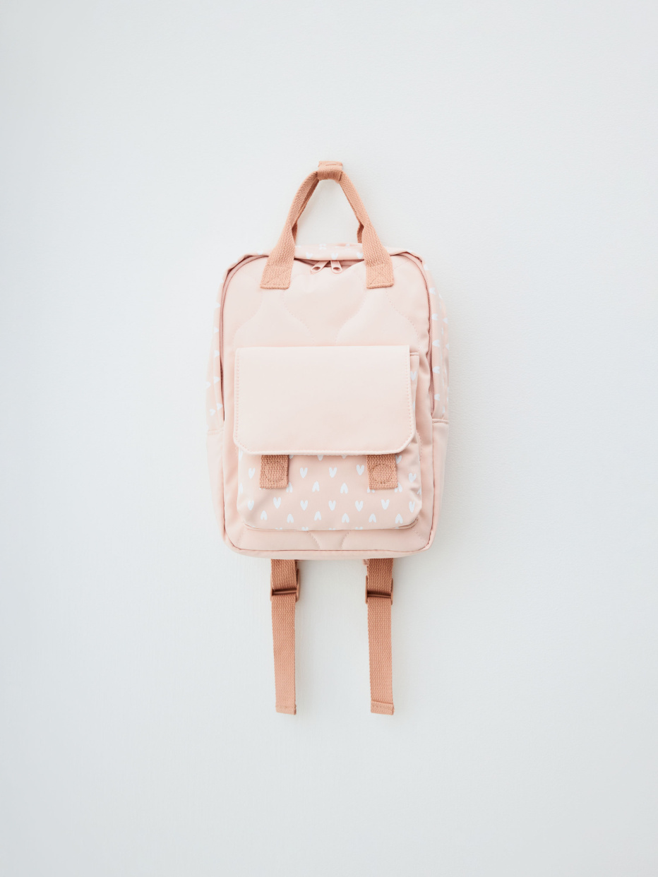 Розовый рюкзак с принтом для девочек, фото - 3
