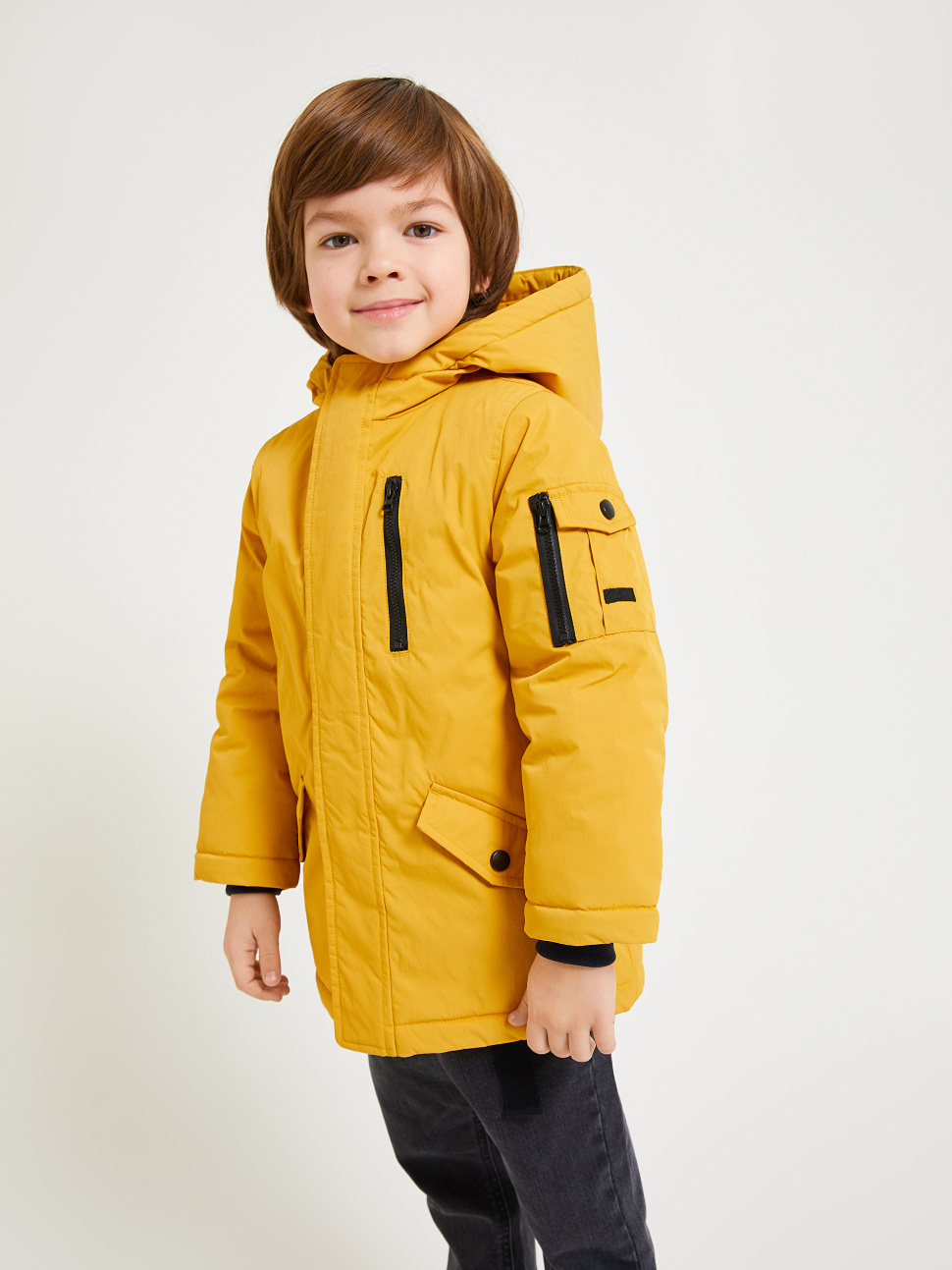 Куртка Sela на мальчика желтая