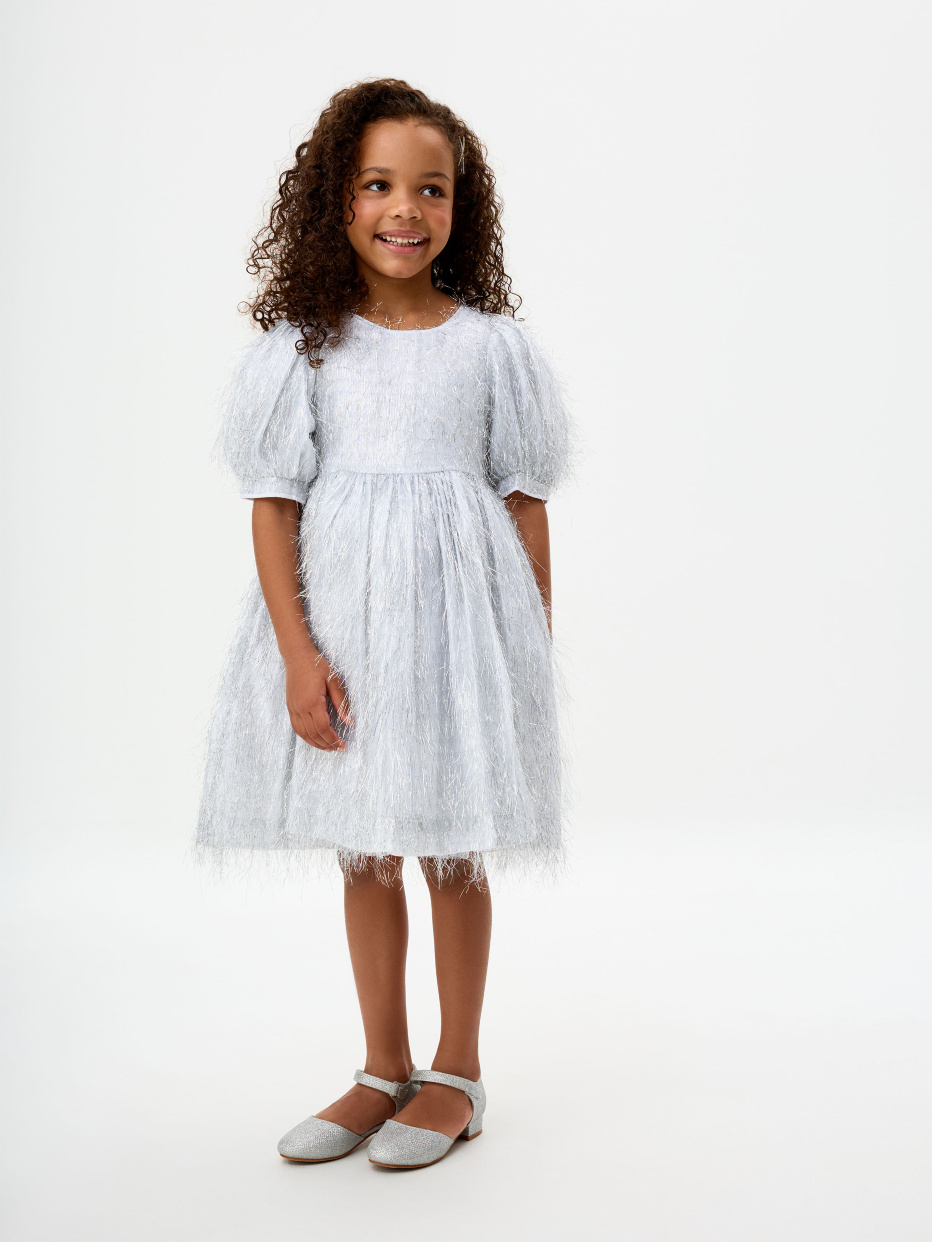 Нарядное белое платье из органзы для девочек, фото - 2
