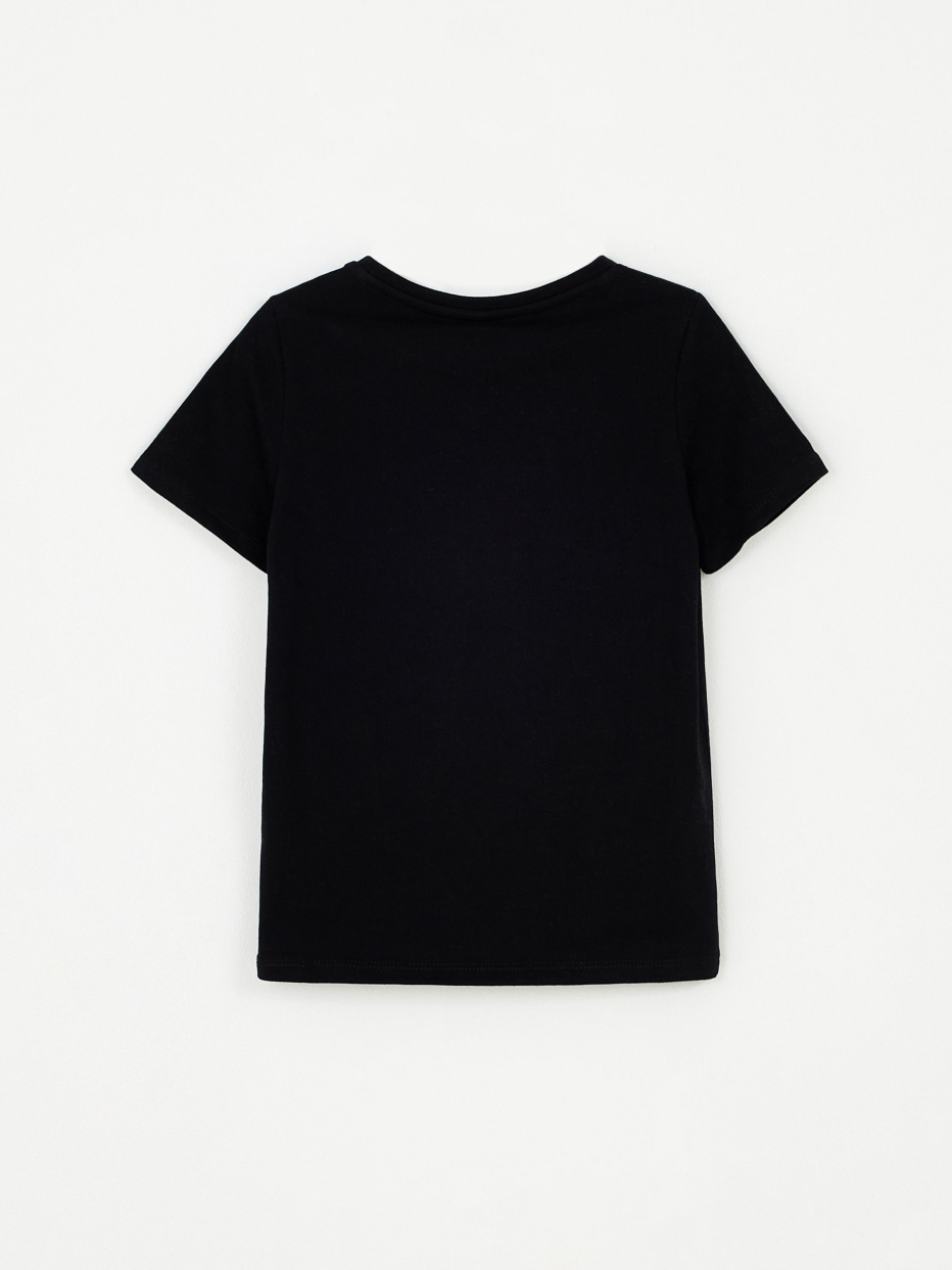 Базовая черная футболка детская, фото - 2