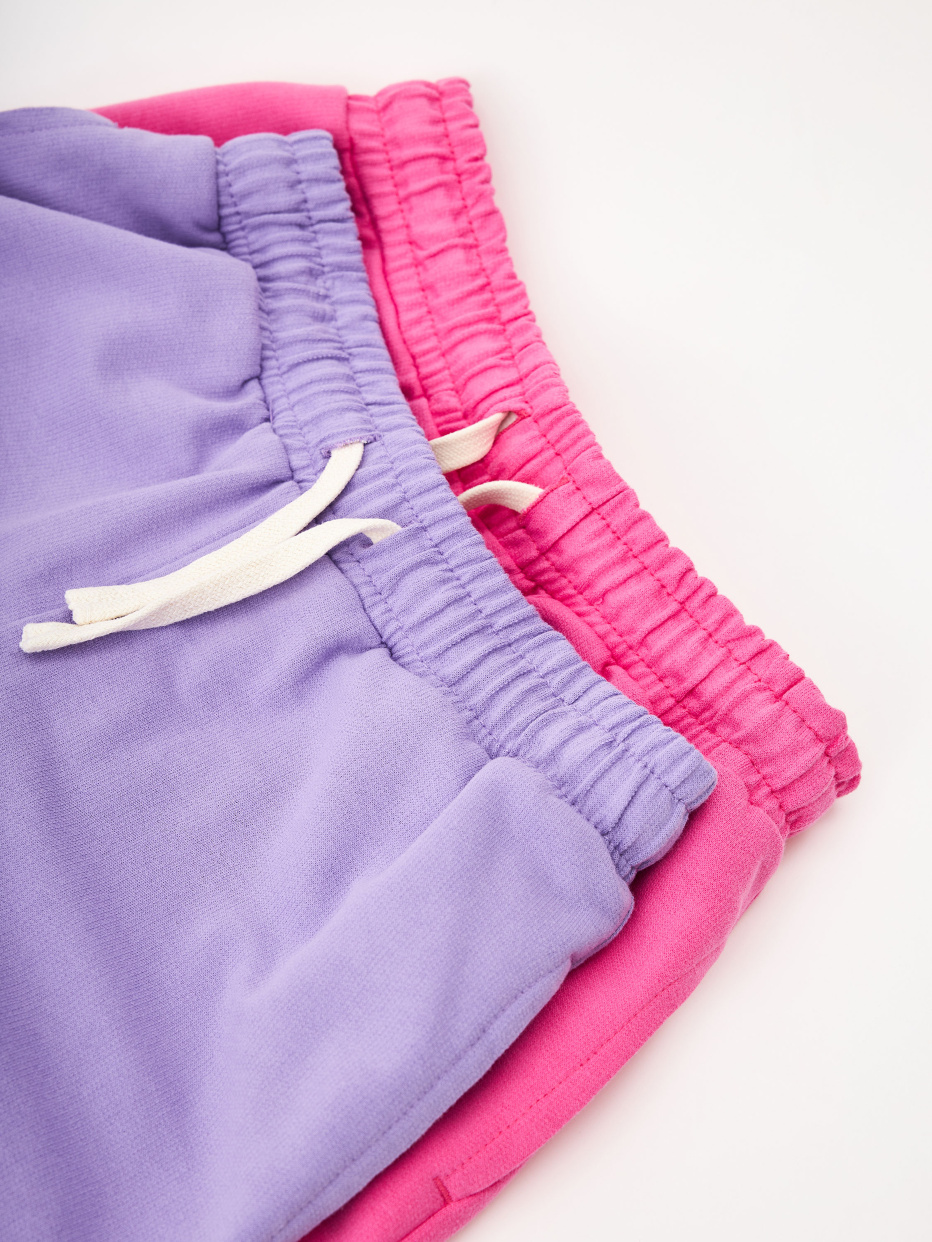 Трикотажные базовые шорты для девочек  (2 шт.), фото - 10