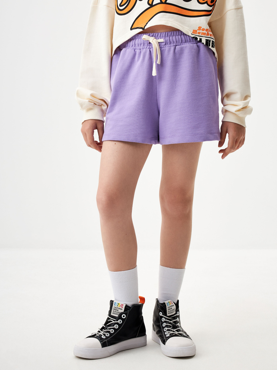 Трикотажные базовые шорты для девочек  (2 шт.), фото - 2