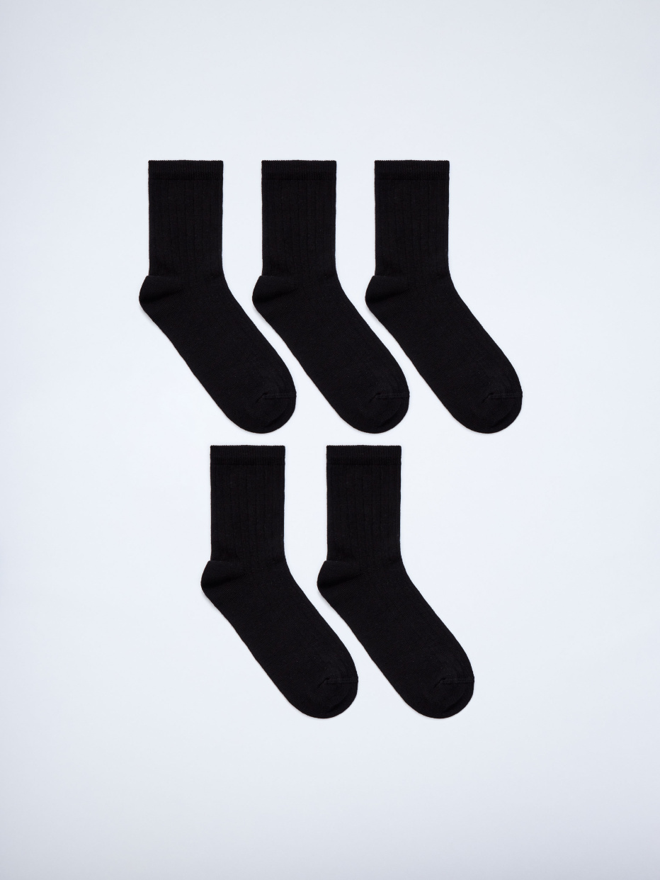 Набор из 5 пар черных носков для мальчиков, фото - 1