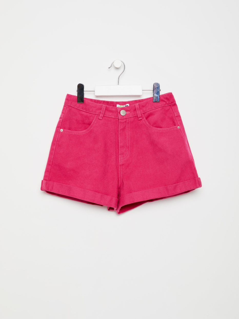 Джинсовые шорты с отворотами для девочек, фото - 1