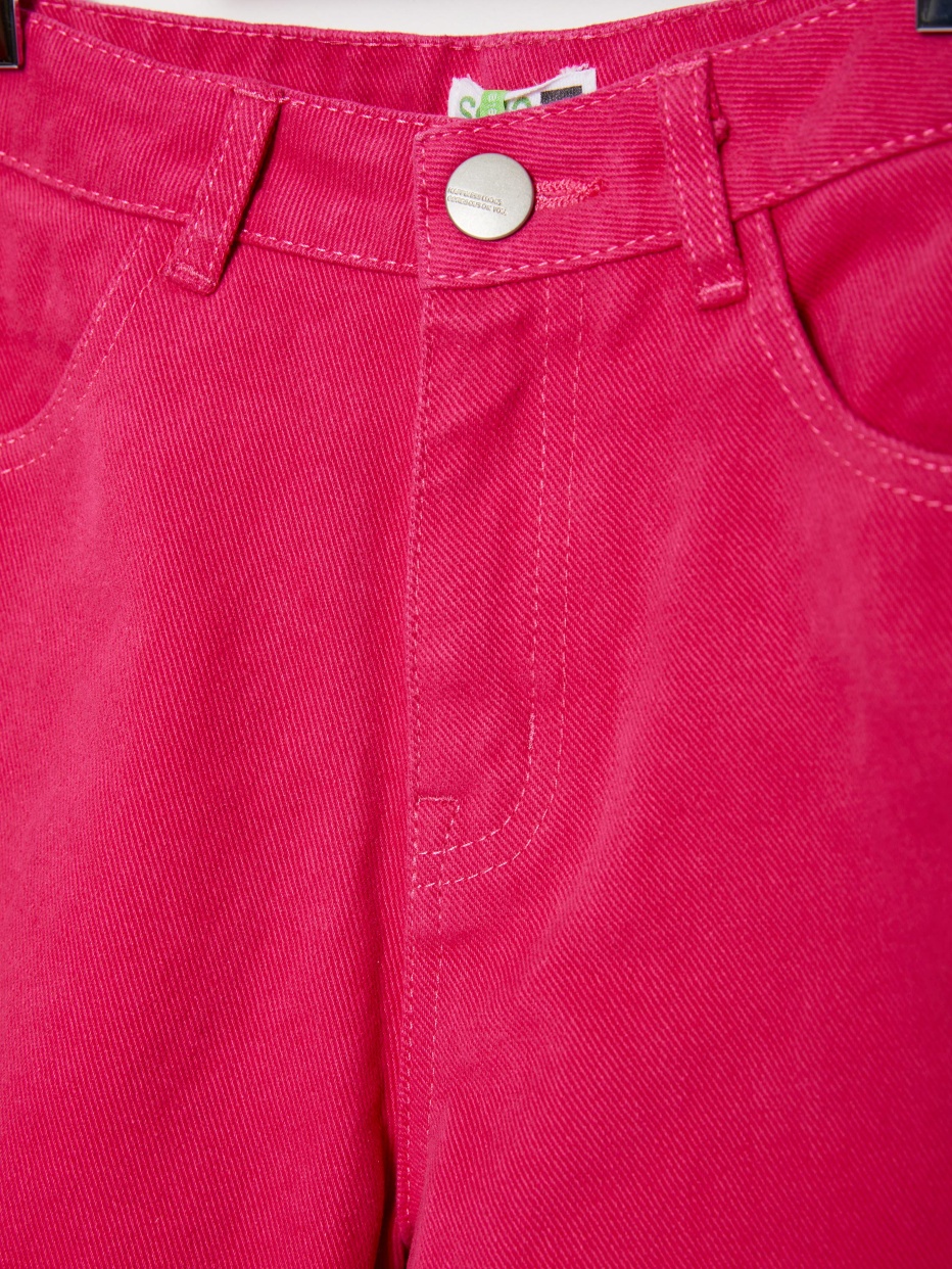 Джинсовые шорты с отворотами для девочек, фото - 2