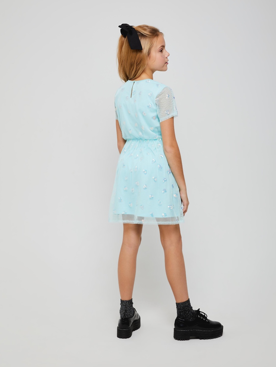 Платье с аппликацией из пайеток для девочек, фото - 5