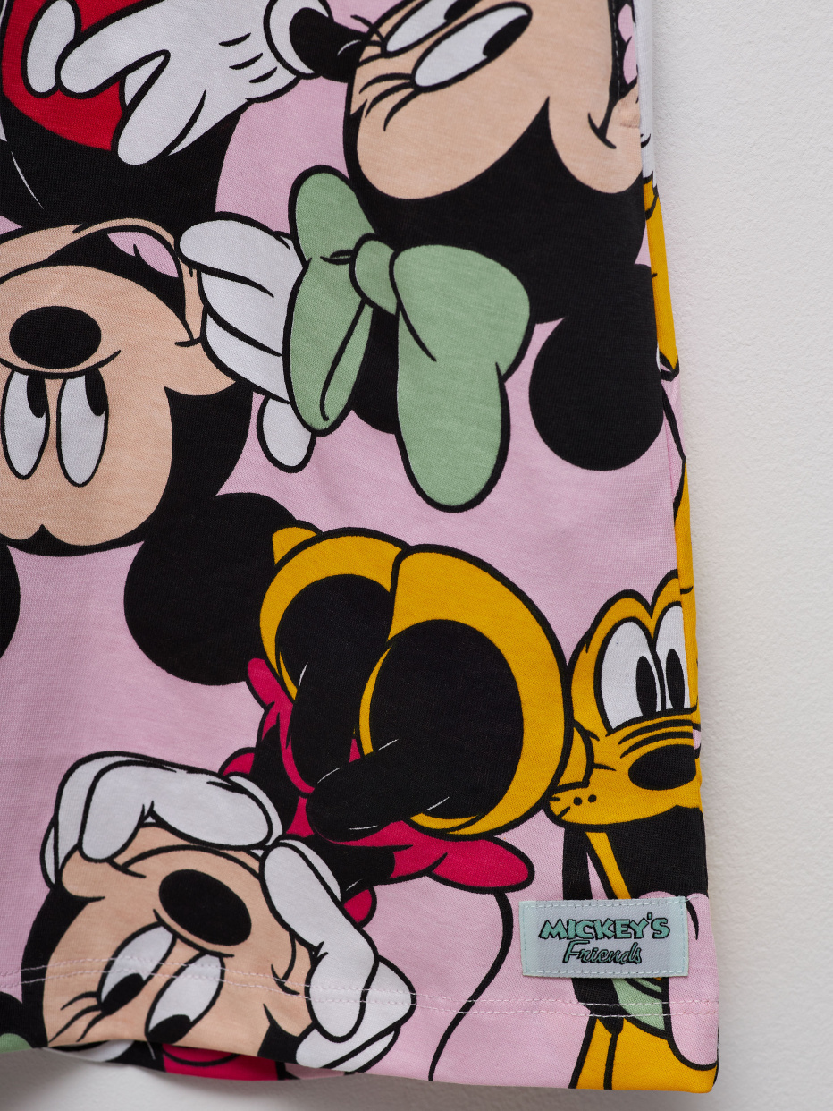Трикотажное платье с принтом Disney Mickey Mouse для девочек, фото - 3