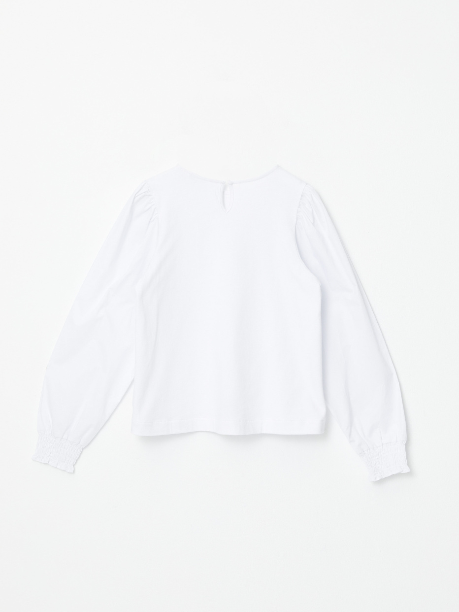 Комбинированная блузка для девочек, фото - 4
