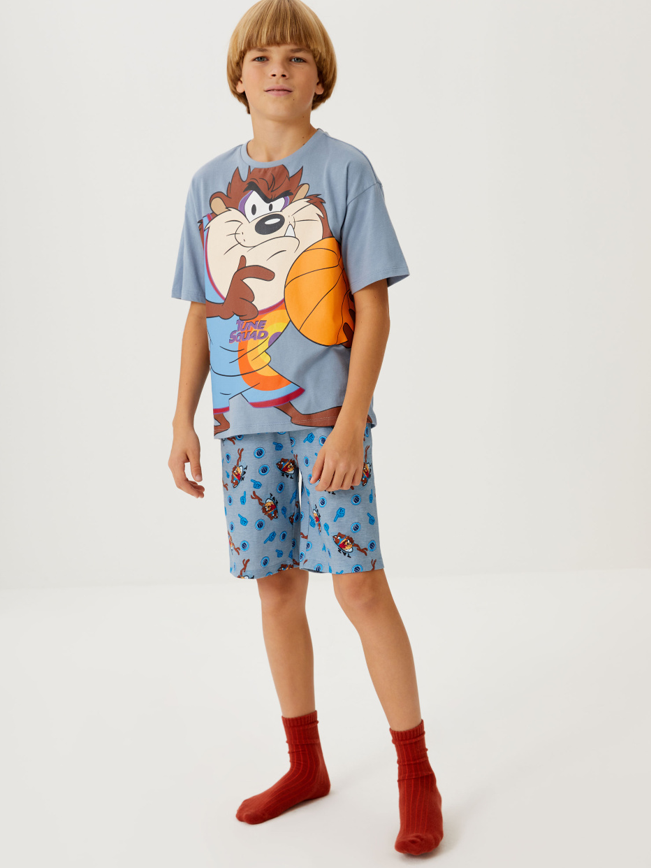 Пижама с ярким принтом Looney Tunes для мальчиков, фото - 1