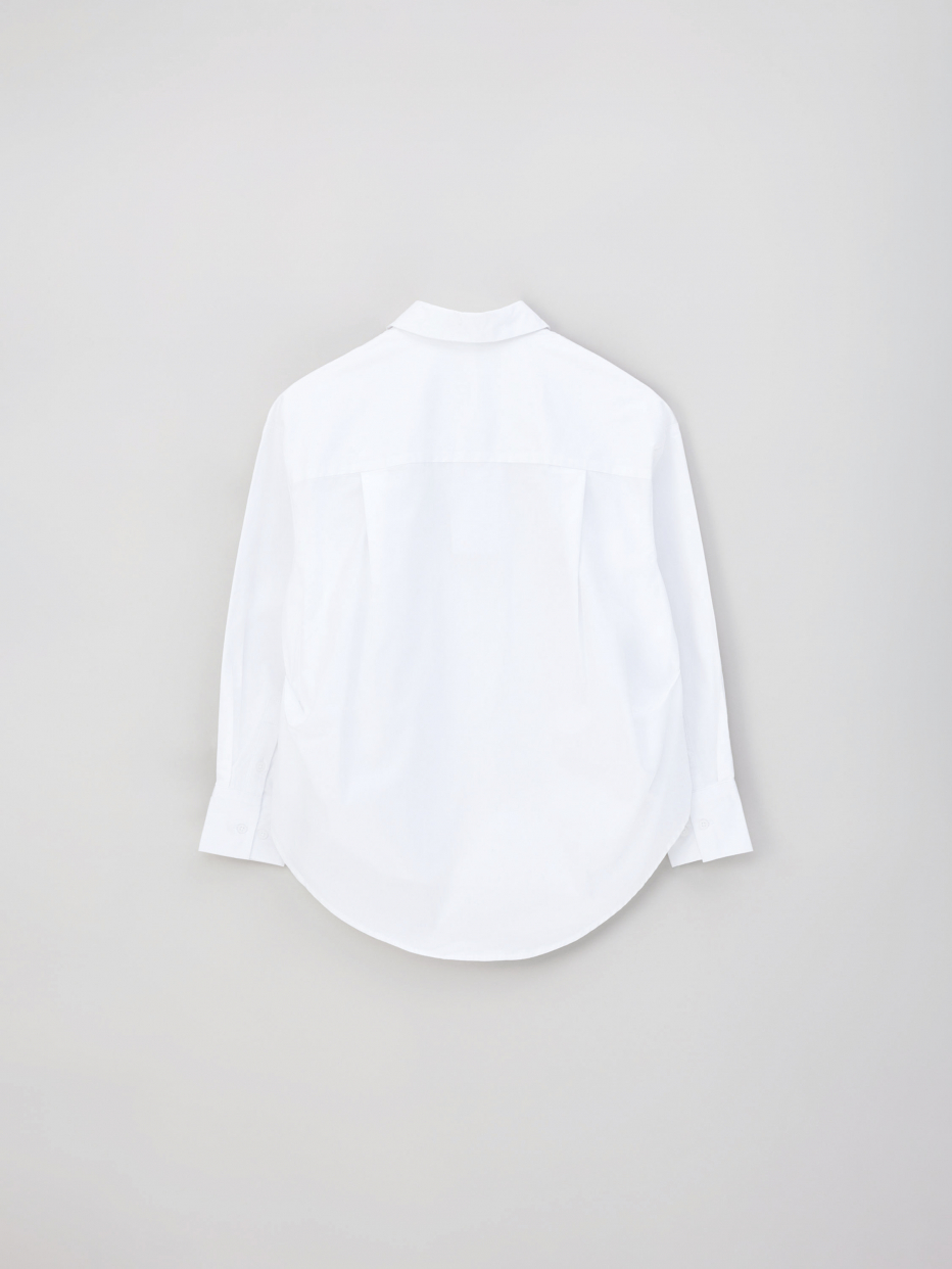 Белая блузка оверсайз для девочек, фото - 5