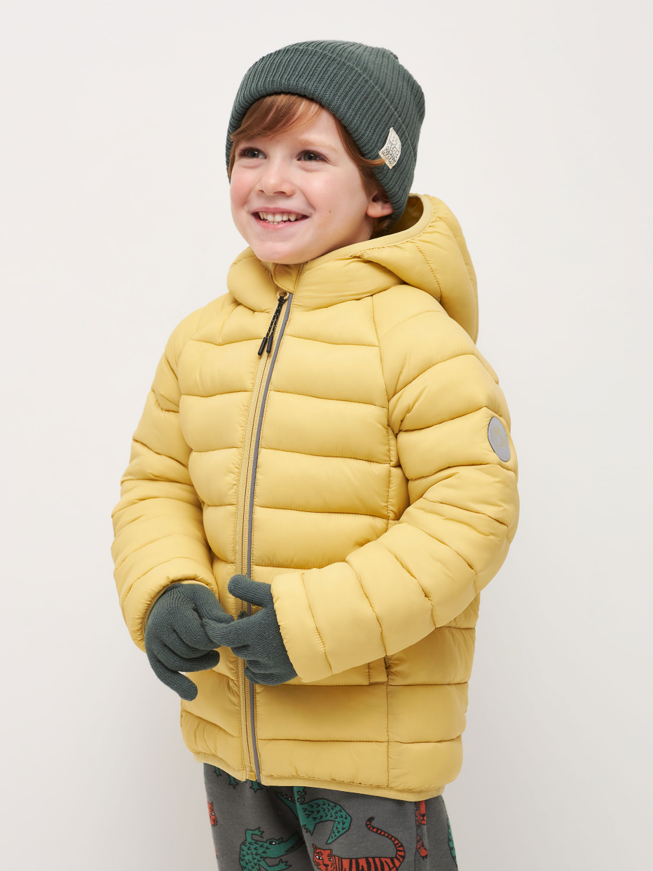 Стеганая куртка с капюшоном для мальчиков, фото - 1