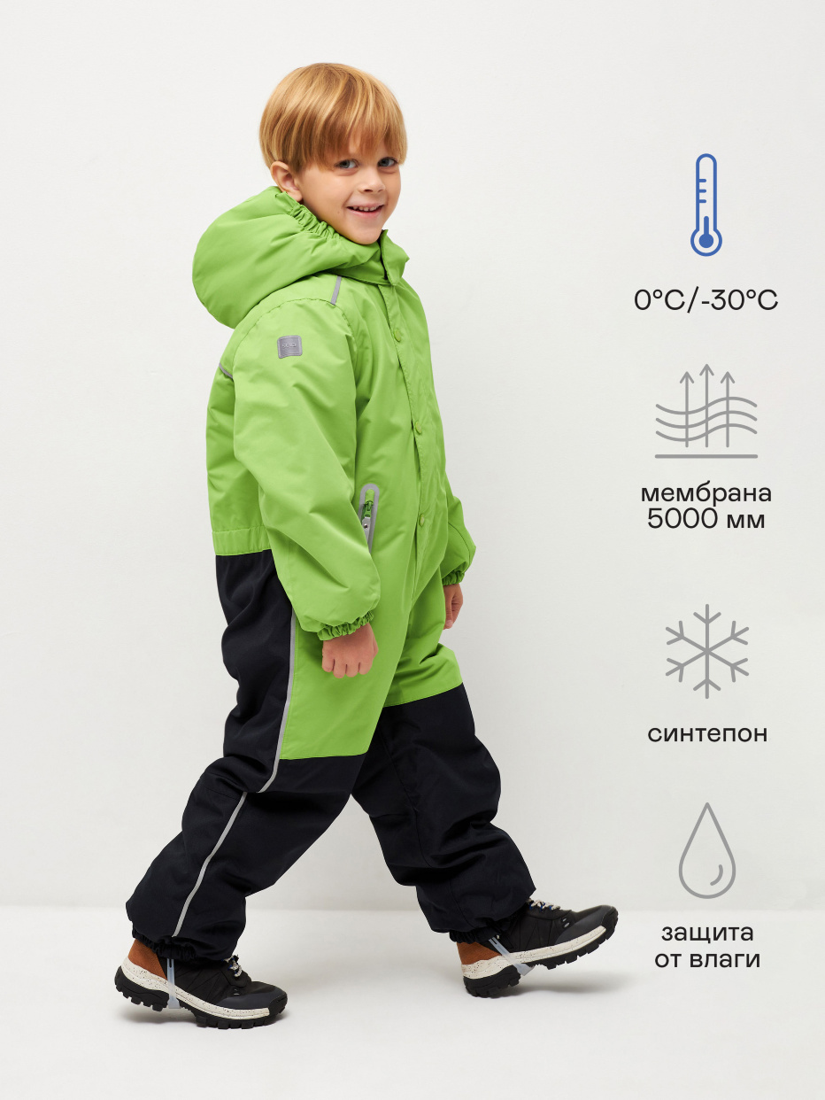 Детский зимний комбинезон цвет: зеленый, артикул: 2810061614 – купить винтернет-магазине sela