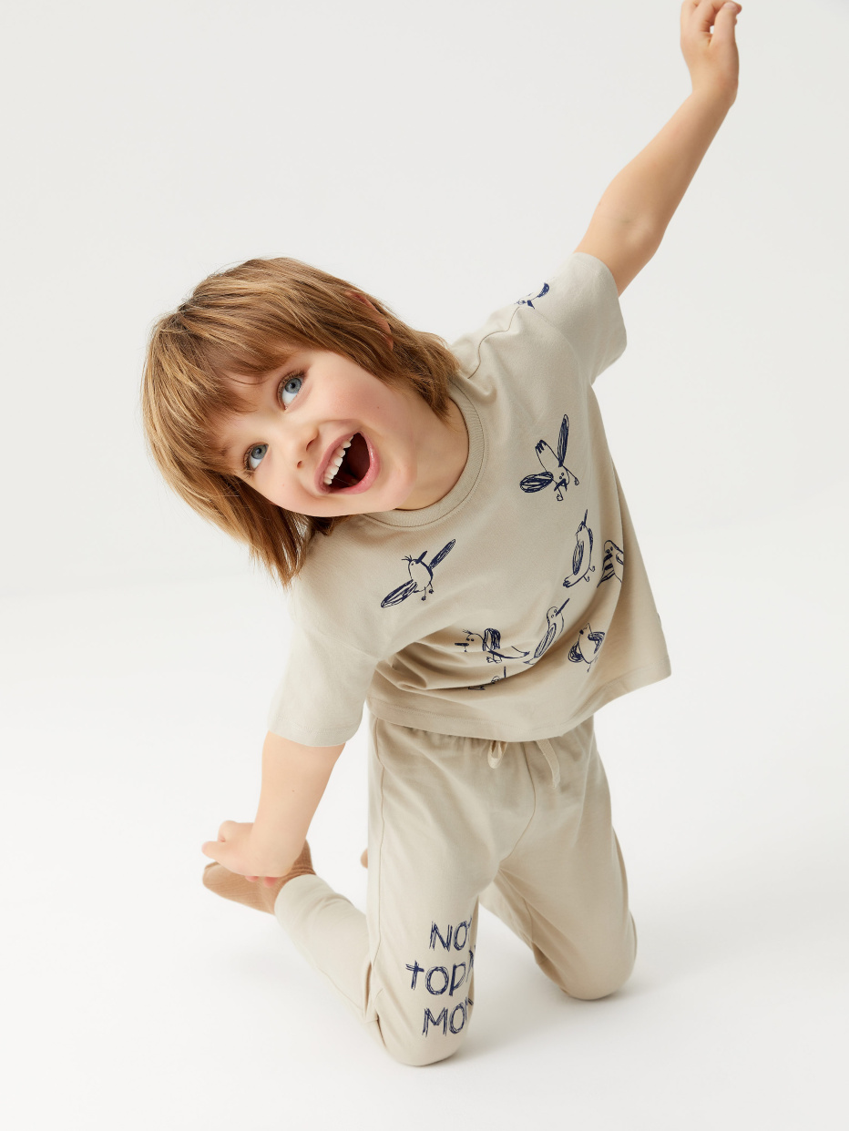 Трикотажная пижама с принтом для мальчиков, фото - 8