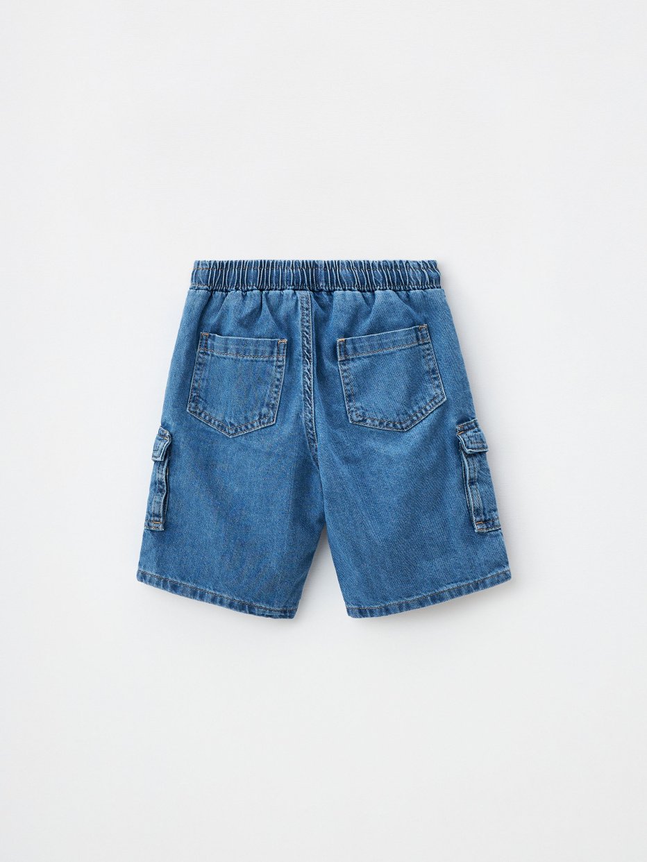Джинсовые шорты с накладными карманами для мальчиков, фото - 5