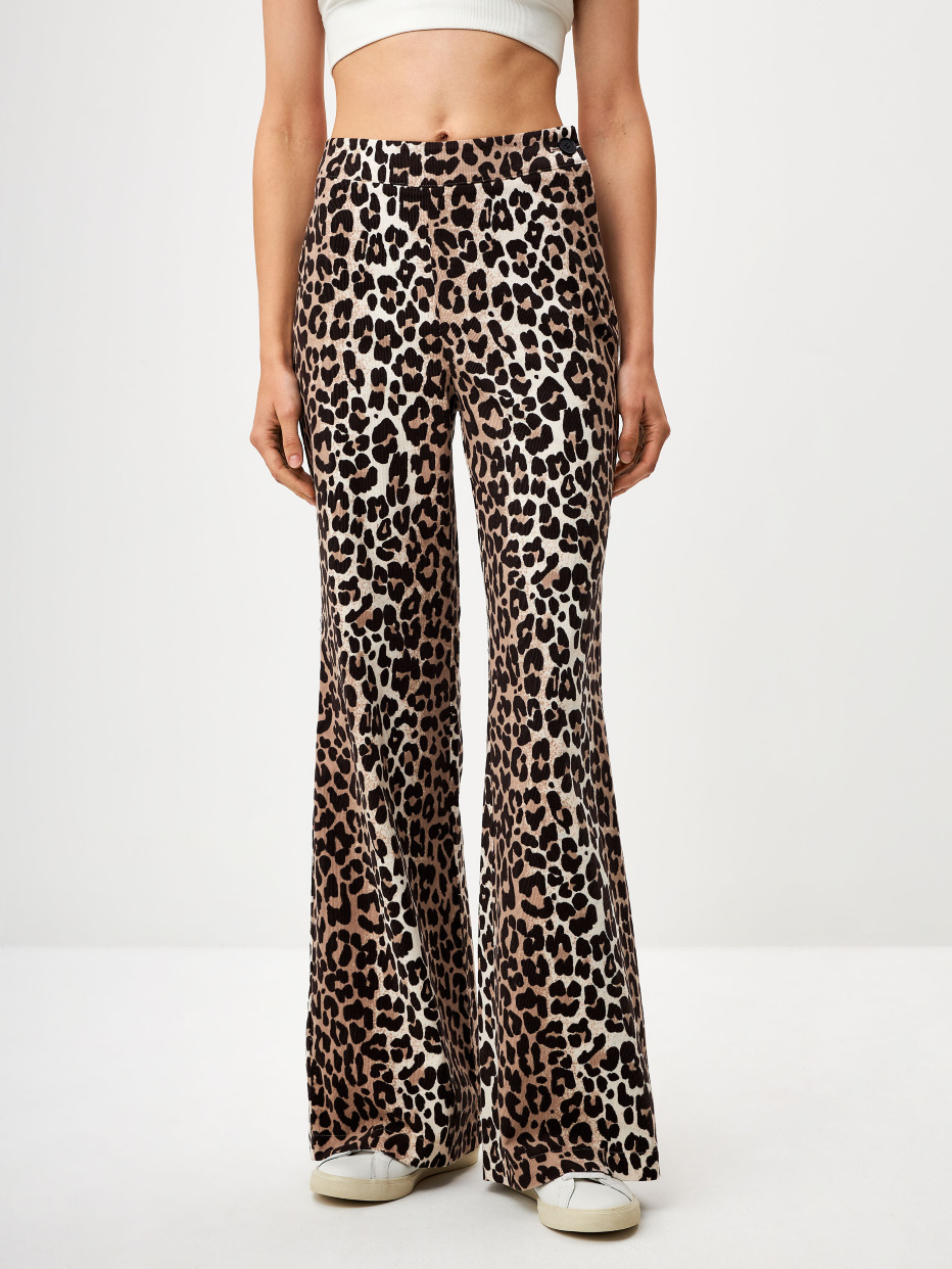 Вельветовые брюки с леопардовым принтом, фото - 2