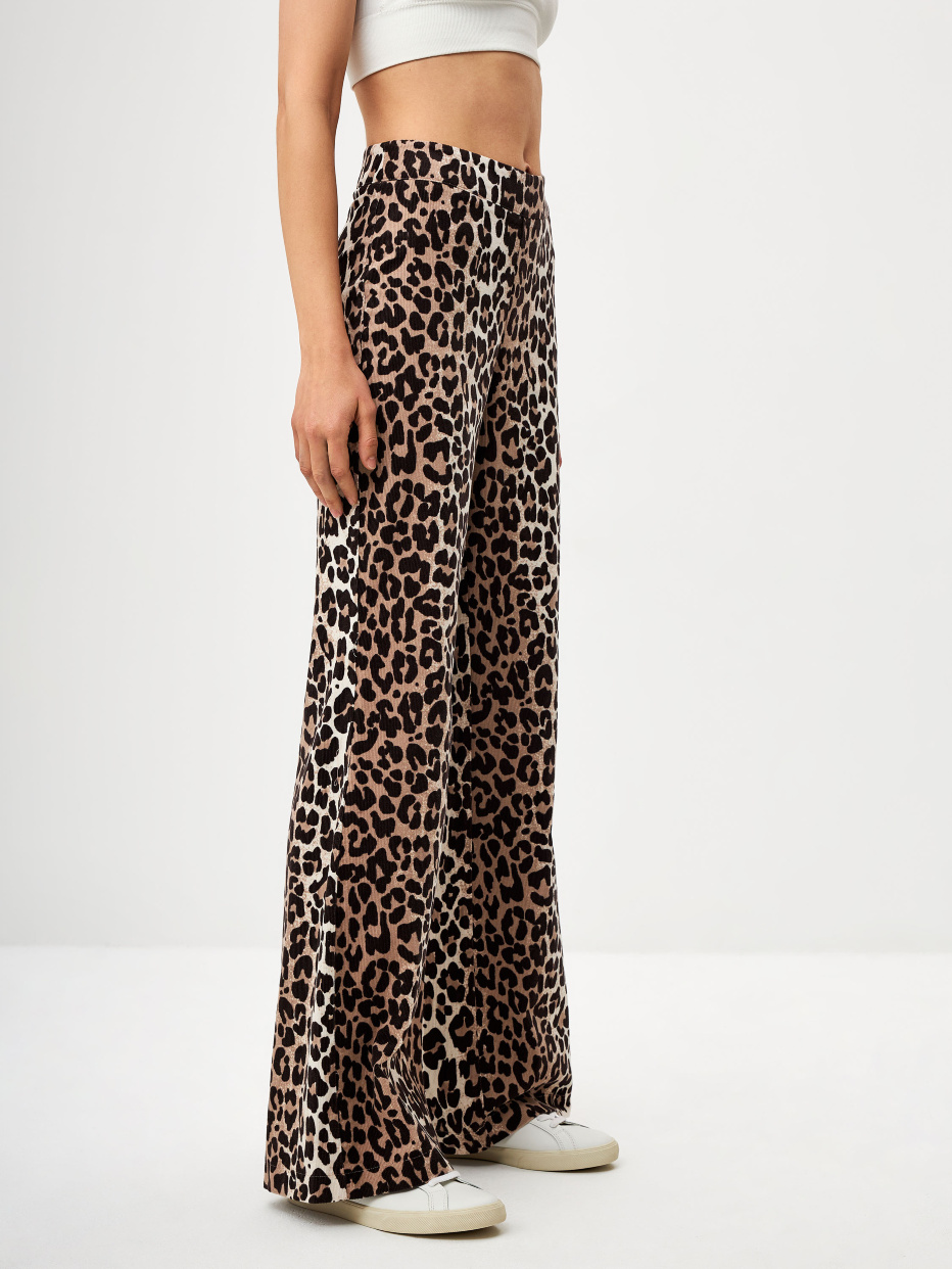 Вельветовые брюки с леопардовым принтом, фото - 6